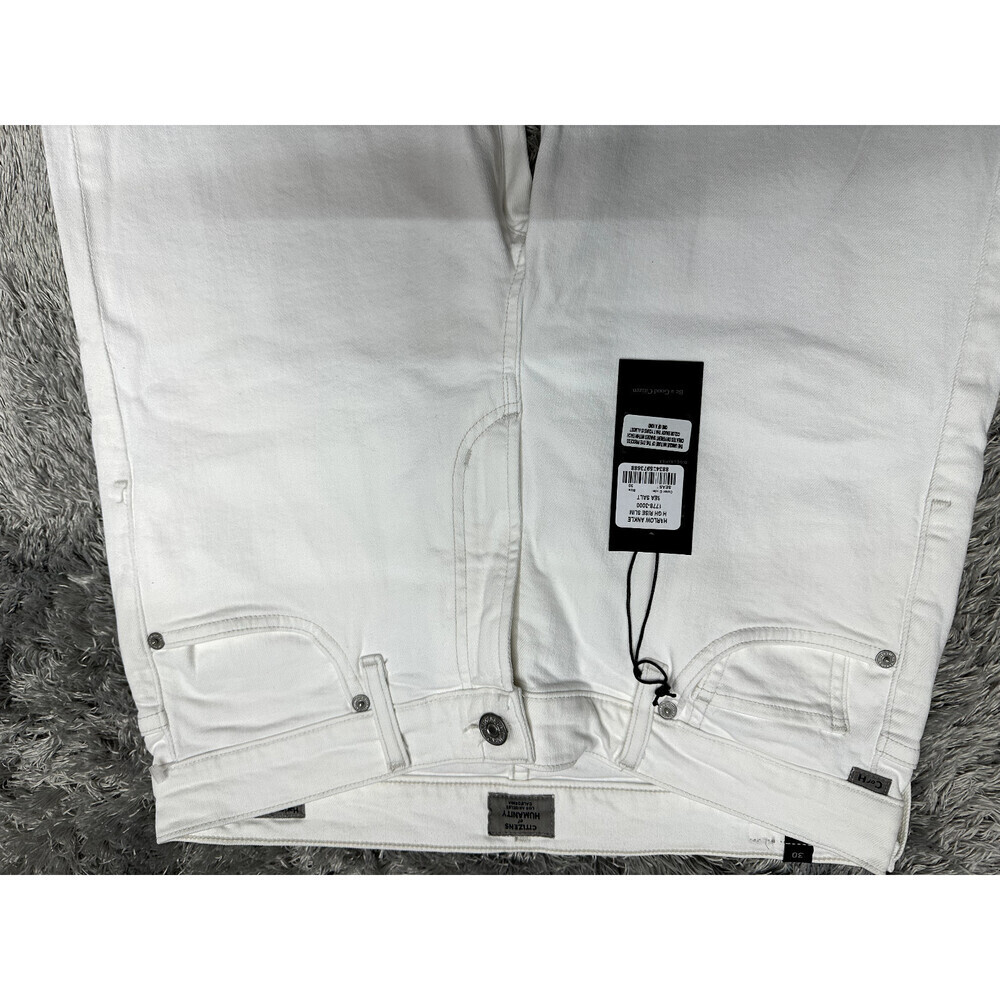 Citizens Of Humanity Harlow Ankle High Rise Slim Jeans In Sea Salt White Size 30 - Picture 7 of 15
